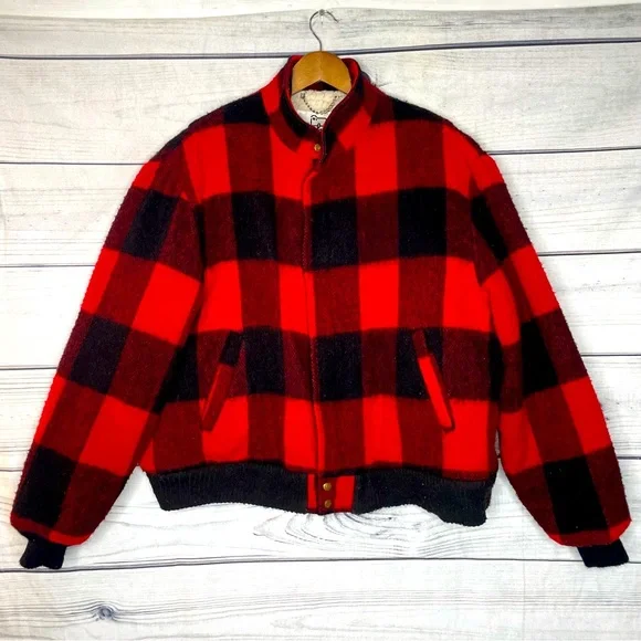 Woolrich Jackets Coats Woolrich Buffalo Plaid Bomber Jacket